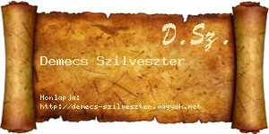 Demecs Szilveszter névjegykártya